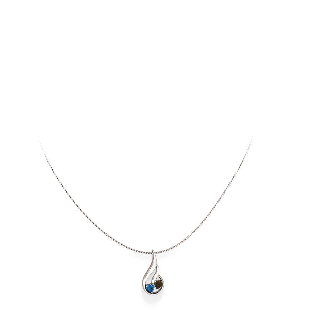 London Topaz Keepsake Curves 14K White Gold pendant P5450