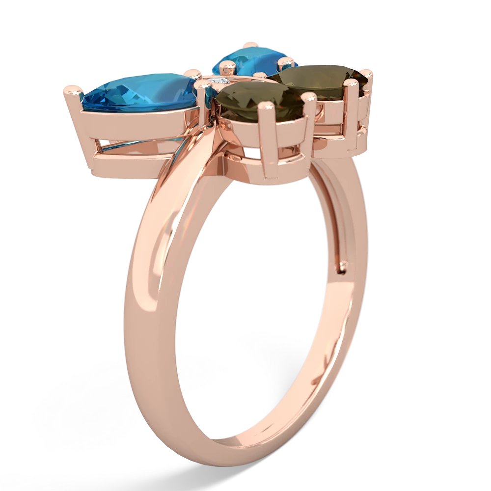 London Topaz Butterfly 14K Rose Gold ring R2215