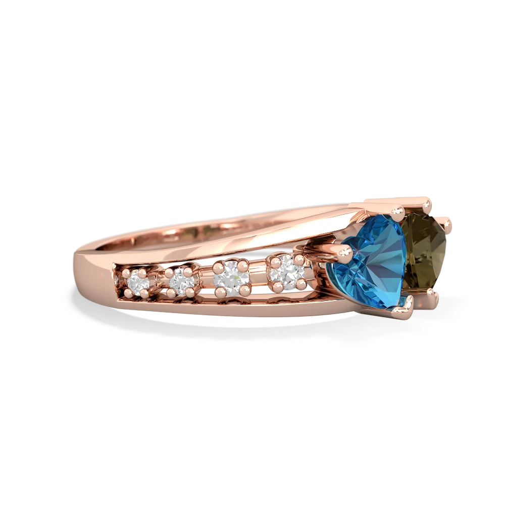 London Topaz Heart To Heart 14K Rose Gold ring R3342