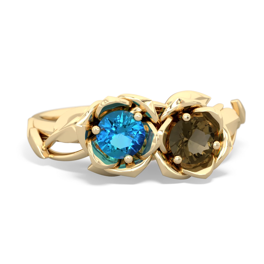 London Topaz Rose Garden 14K Yellow Gold ring R5510