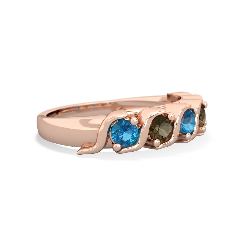 London Topaz Anniversary Band 14K Rose Gold ring R2089