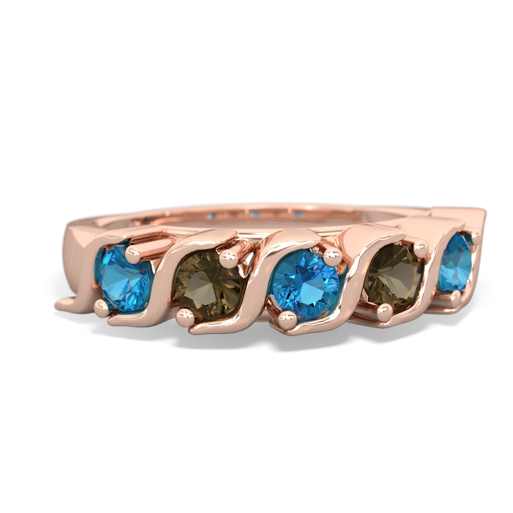 London Topaz Anniversary Band 14K Rose Gold ring R2089