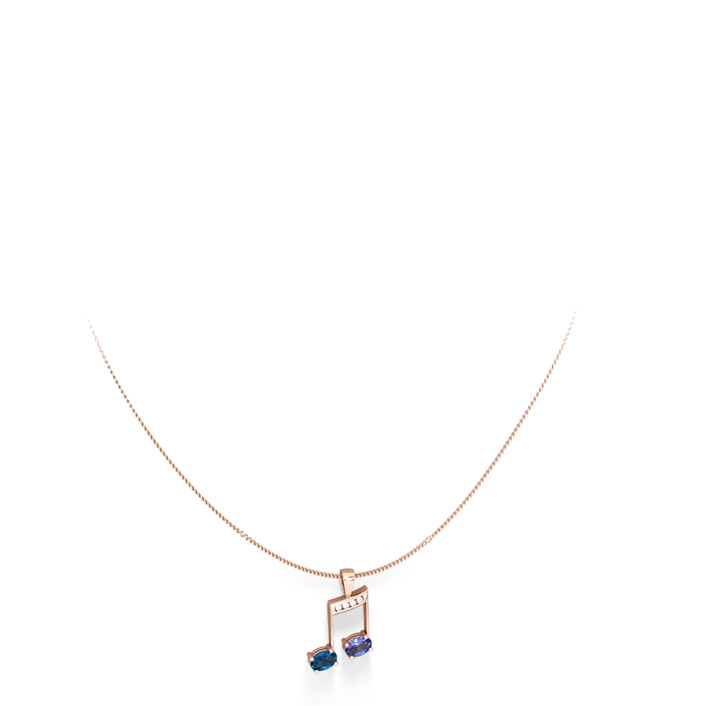 London Topaz Color Of Music 14K Rose Gold pendant P3334