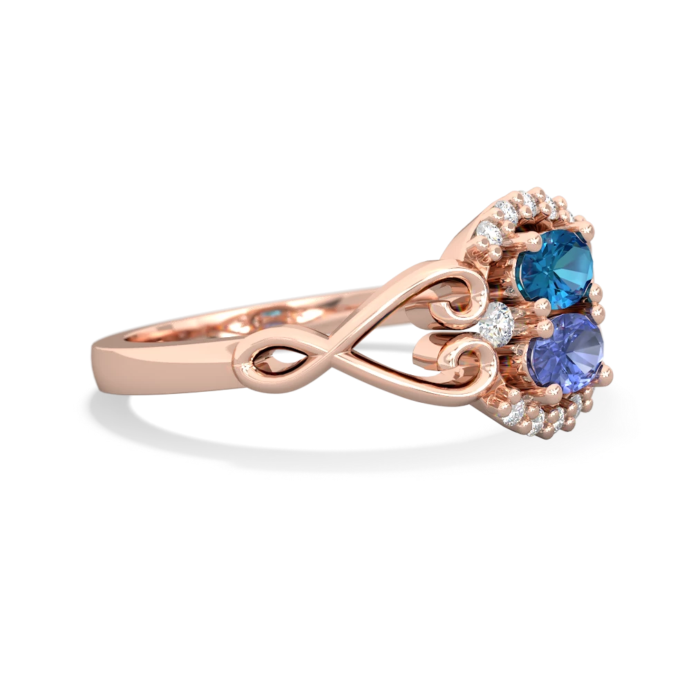 London Topaz Love Nest 14K Rose Gold ring R5860