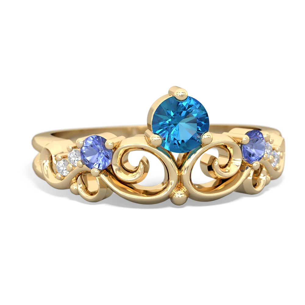 London Topaz Crown Keepsake 14K Yellow Gold ring R5740