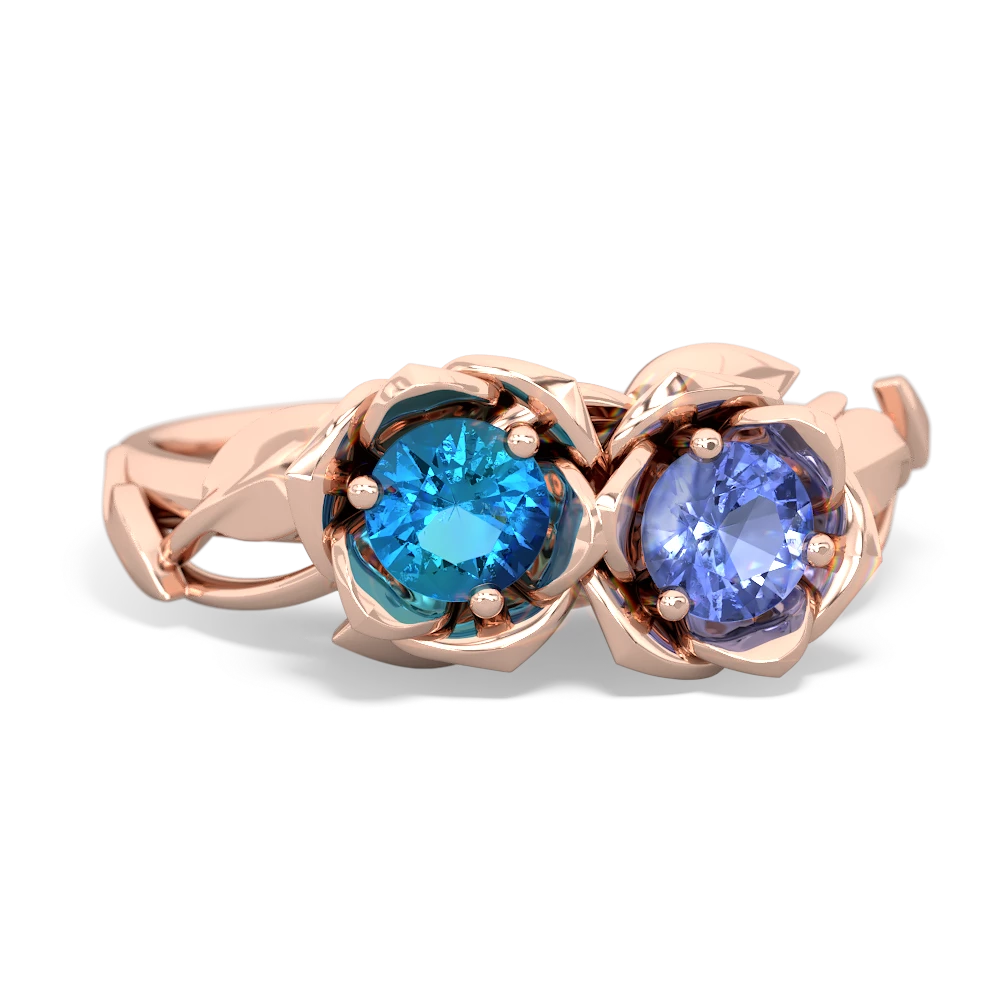 London Topaz Rose Garden 14K Rose Gold ring R5510