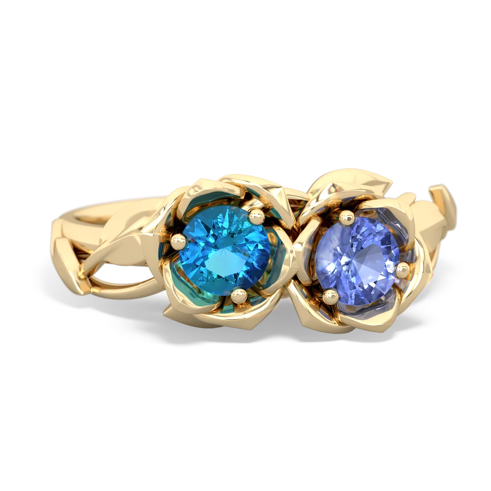 London Topaz Rose Garden 14K Yellow Gold ring R5510