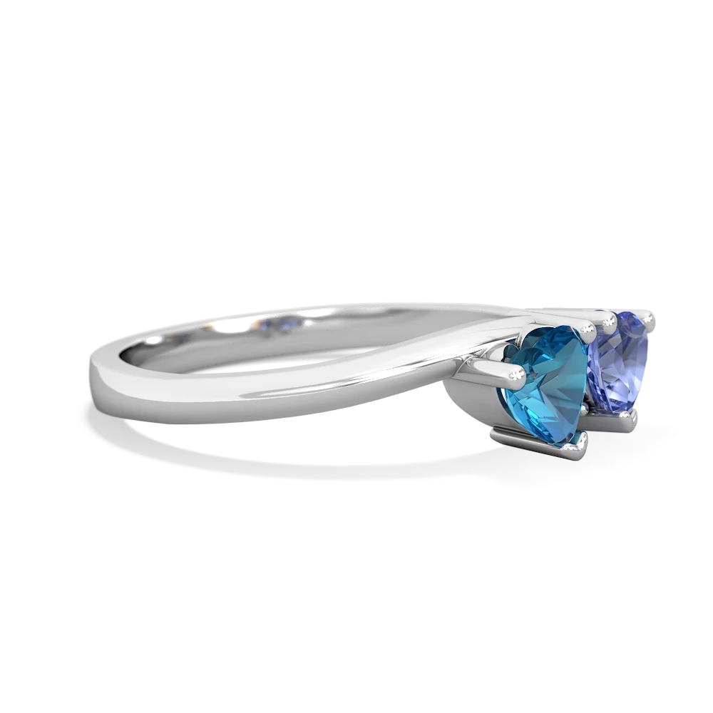 London Topaz Sweethearts 14K White Gold ring R5260