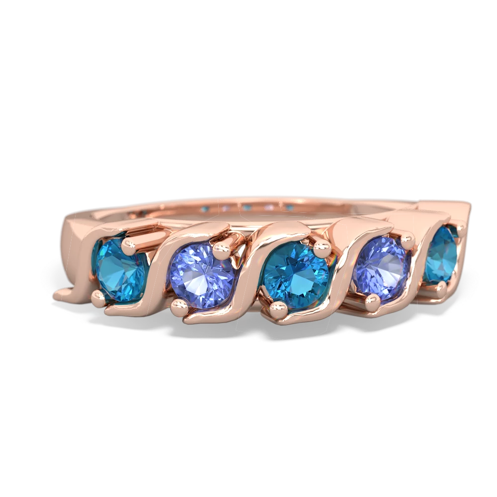 London Topaz Anniversary Band 14K Rose Gold ring R2089