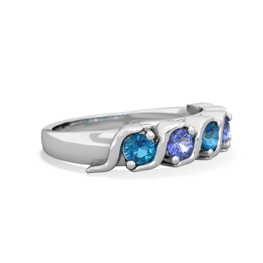 London Topaz Anniversary Band 14K White Gold ring R2089