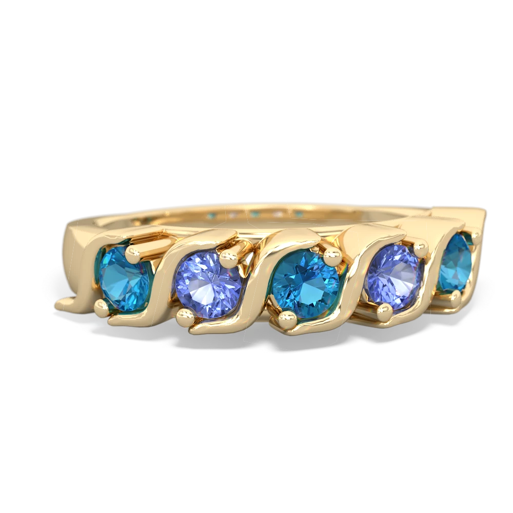 London Topaz Anniversary Band 14K Yellow Gold ring R2089