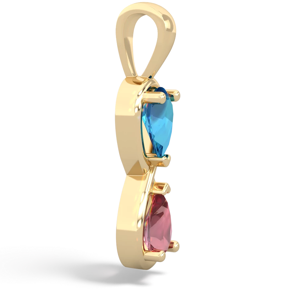 London Topaz Infinity 14K Yellow Gold pendant P5050