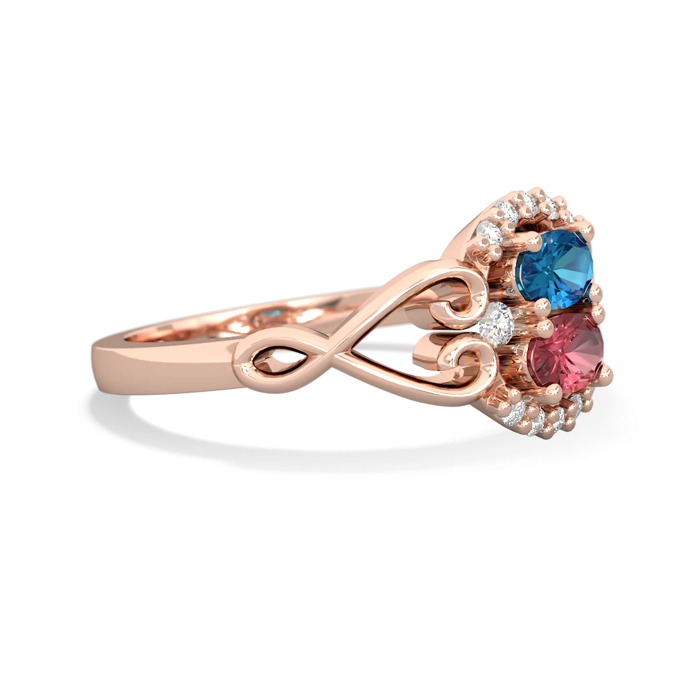 London Topaz Love Nest 14K Rose Gold ring R5860