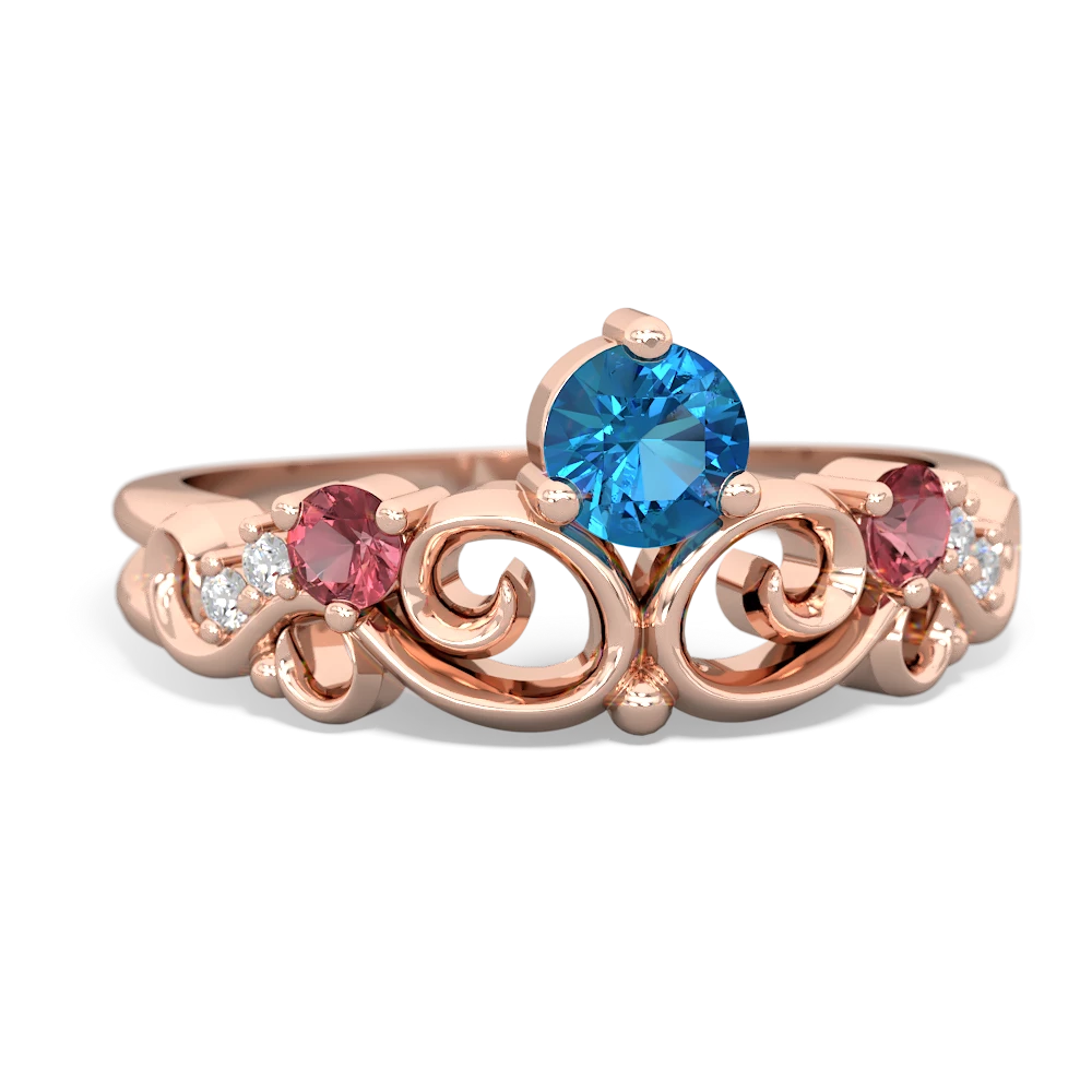 London Topaz Crown Keepsake 14K Rose Gold ring R5740