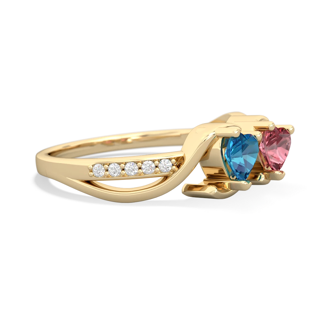 London Topaz Side By Side 14K Yellow Gold ring R3090