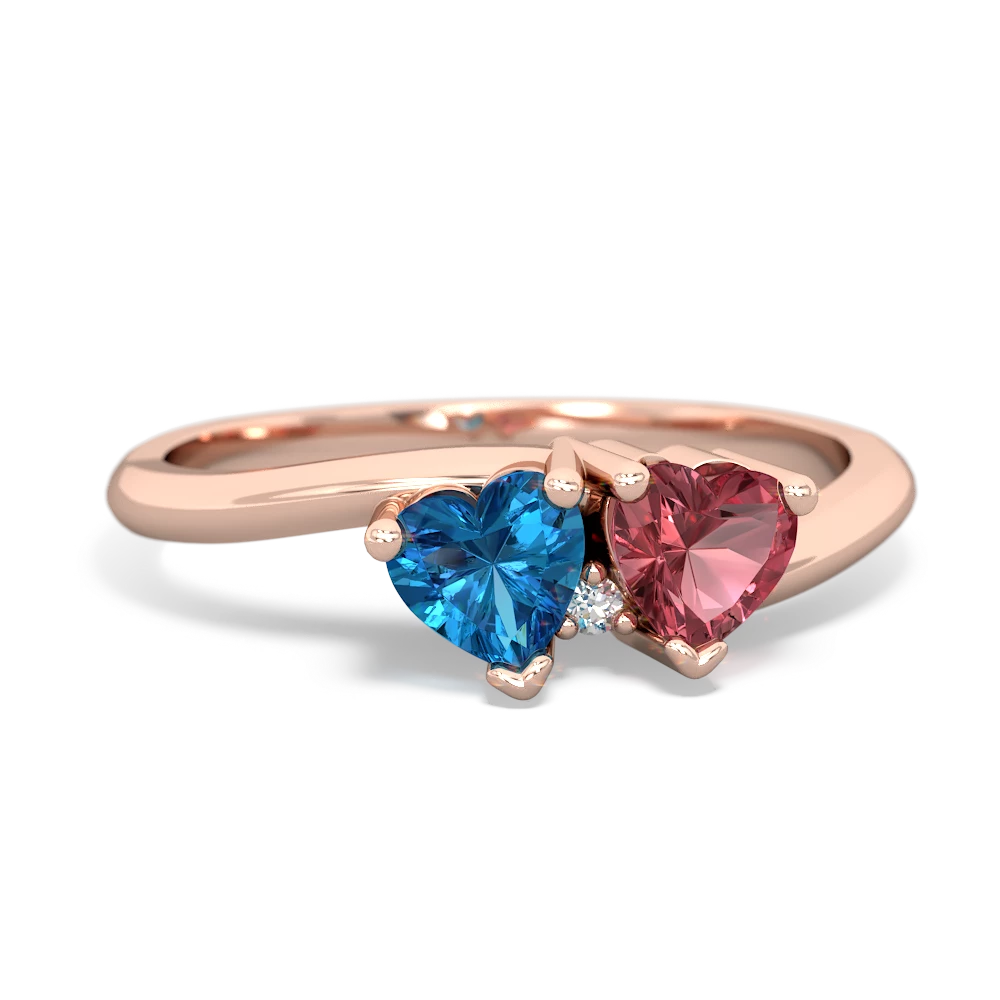 London Topaz Sweethearts 14K Rose Gold ring R5260