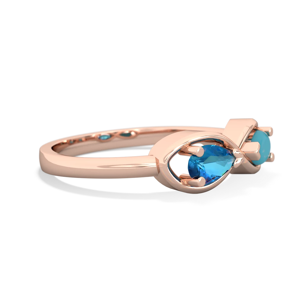 London Topaz Infinity 14K Rose Gold ring R5050