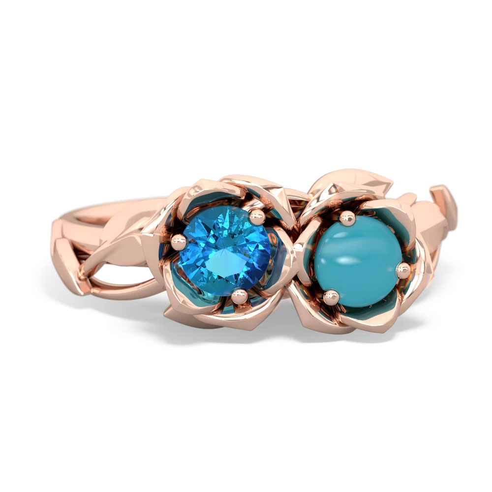 London Topaz Rose Garden 14K Rose Gold ring R5510