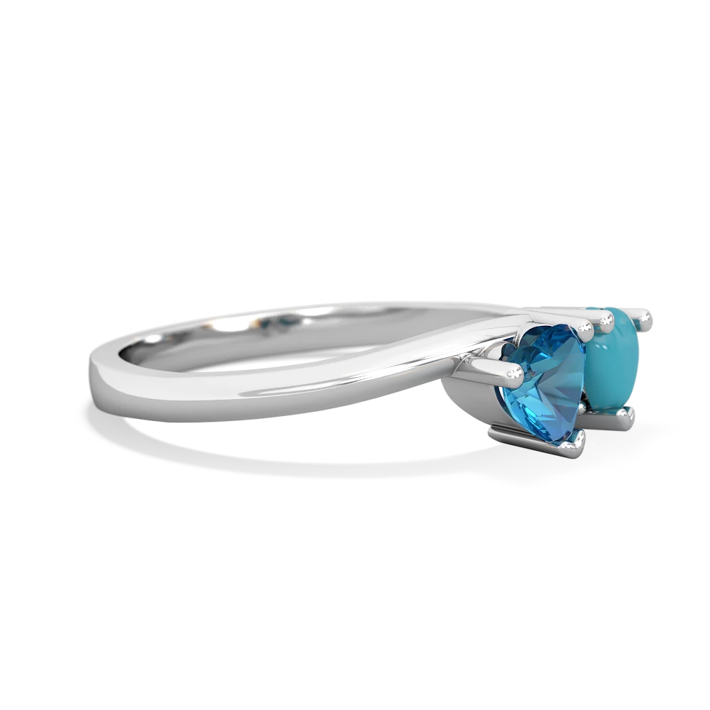 London Topaz Sweethearts 14K White Gold ring R5260