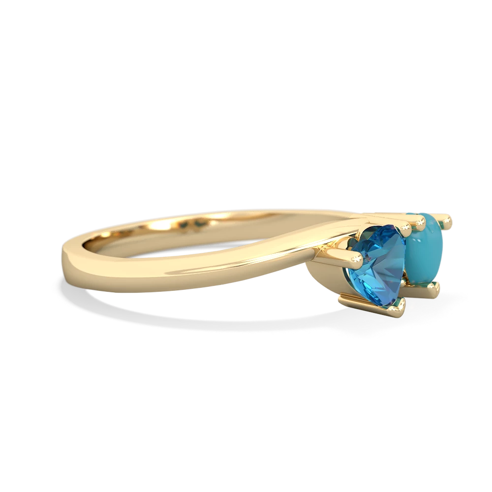 London Topaz Sweethearts 14K Yellow Gold ring R5260