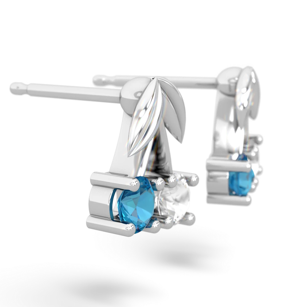 London Topaz Sweet Cherries 14K White Gold earrings E7001