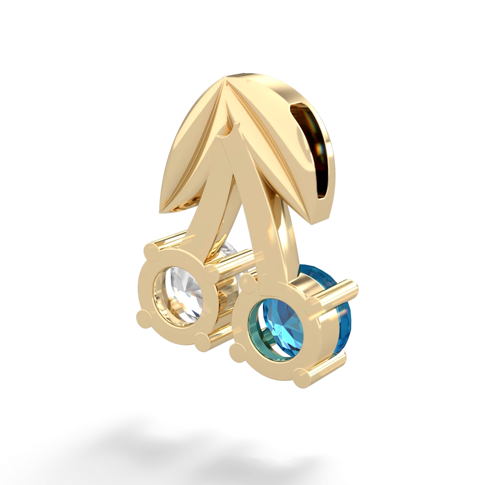 London Topaz Sweet Cherries 14K Yellow Gold pendant P7001