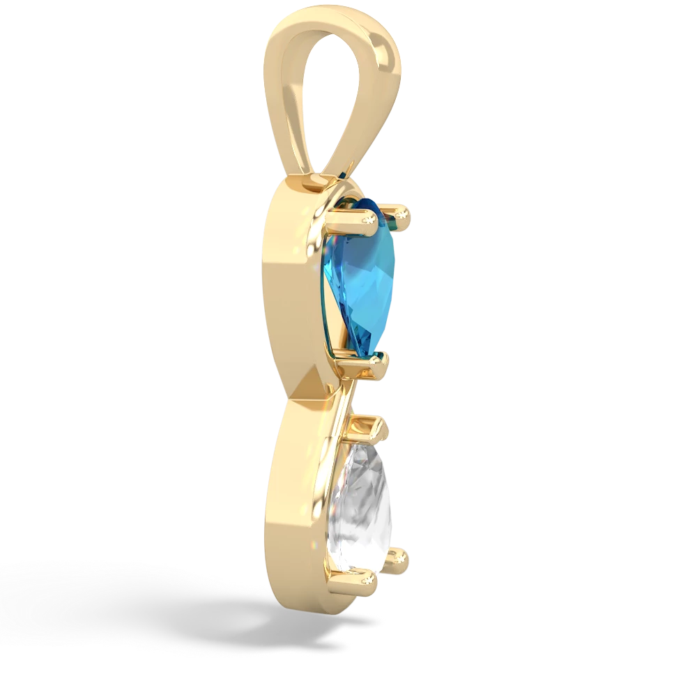 London Topaz Infinity 14K Yellow Gold pendant P5050