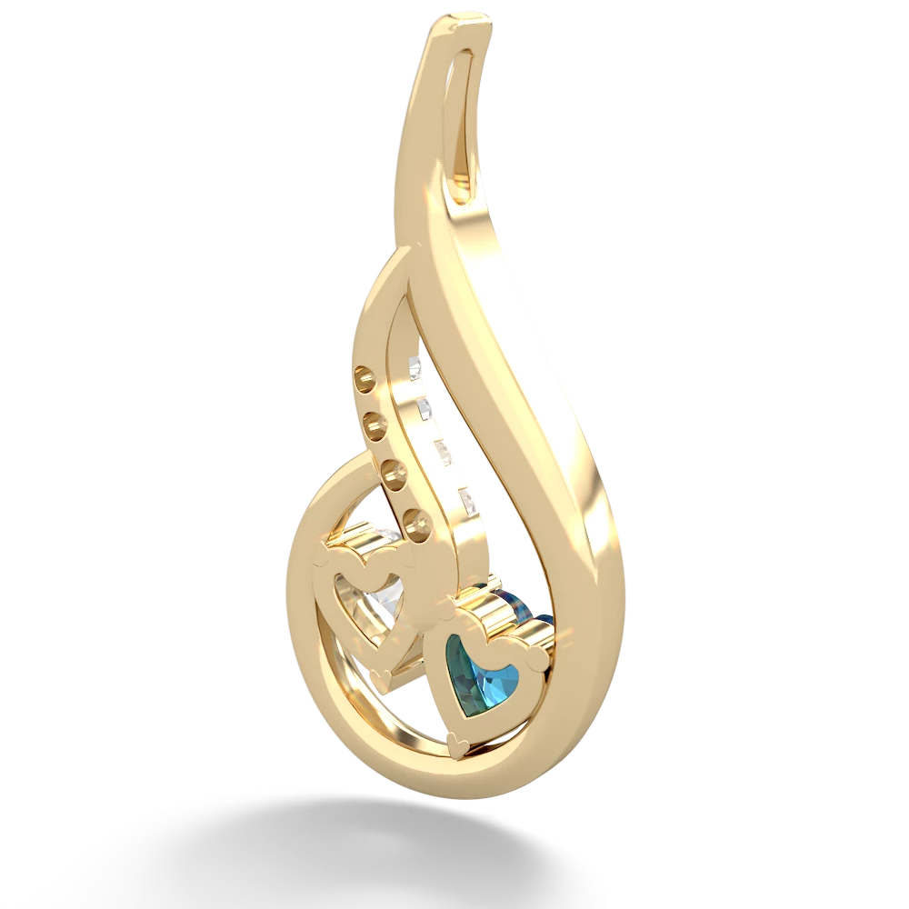 London Topaz Keepsake Curves 14K Yellow Gold pendant P5450