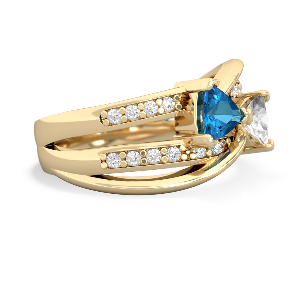 London Topaz Bowtie 14K Yellow Gold ring R2360