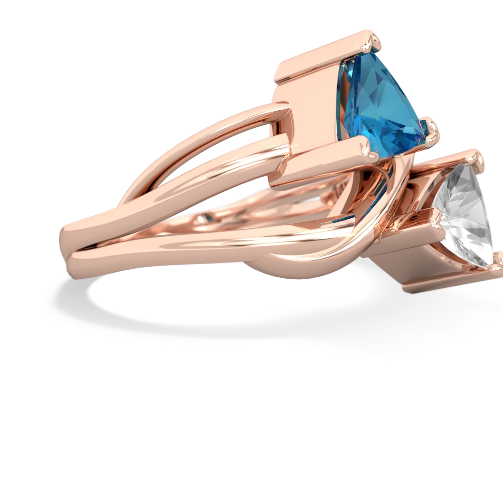 London Topaz Split Band Swirl 14K Rose Gold ring R2341