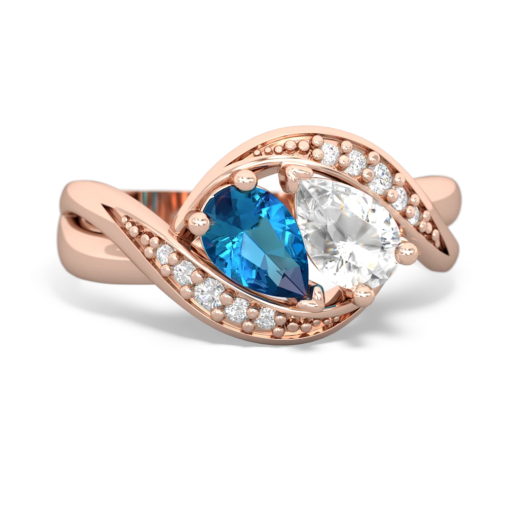 London Topaz Summer Winds 14K Rose Gold ring R5342