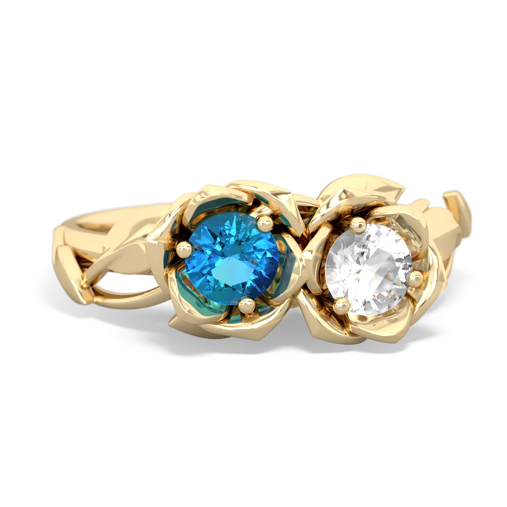 London Topaz Rose Garden 14K Yellow Gold ring R5510