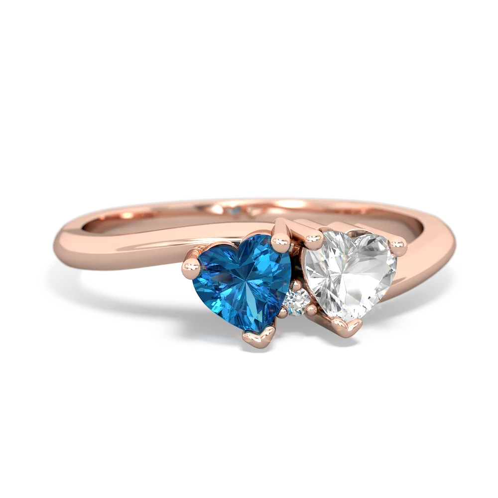 London Topaz Sweethearts 14K Rose Gold ring R5260