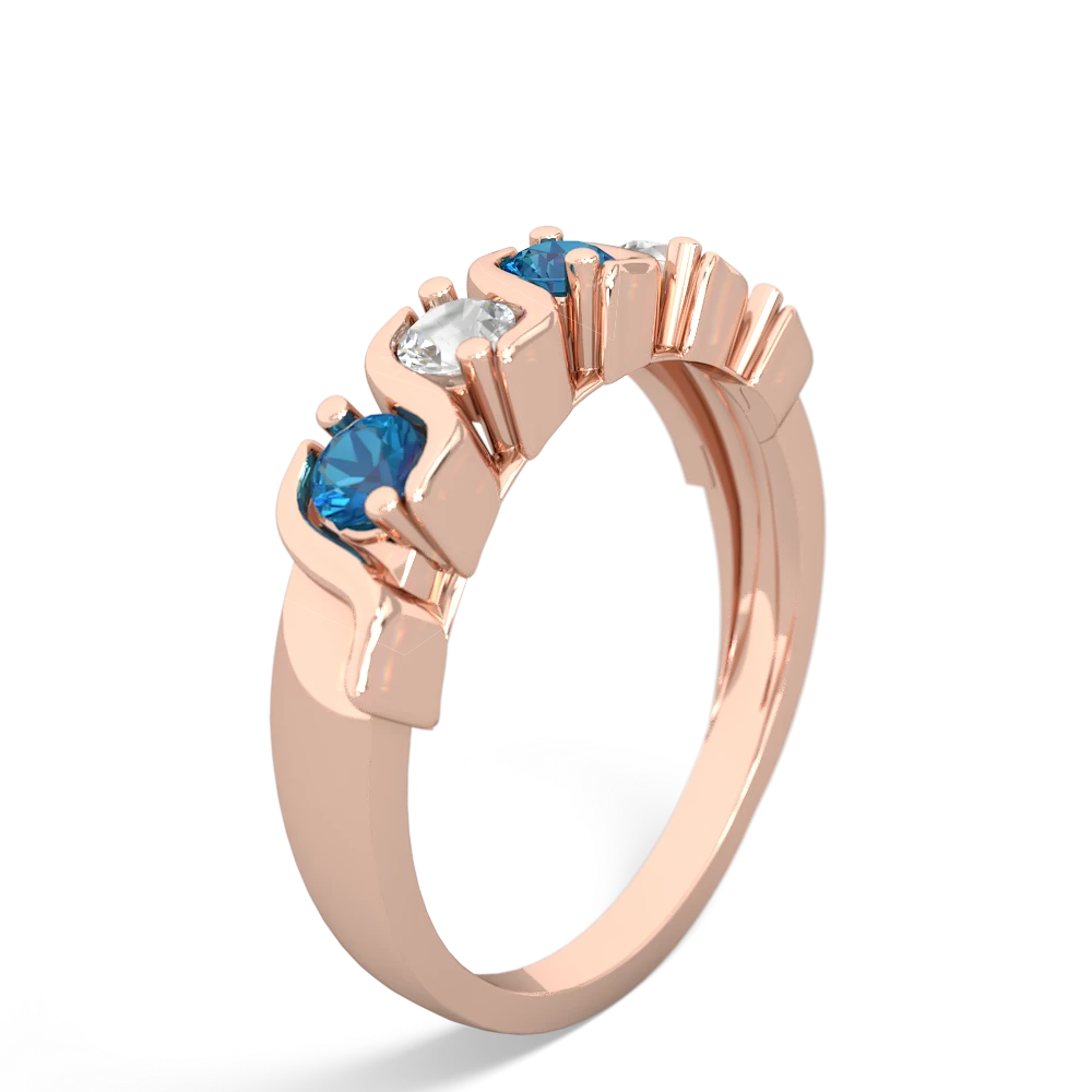 London Topaz Anniversary Band 14K Rose Gold ring R2089