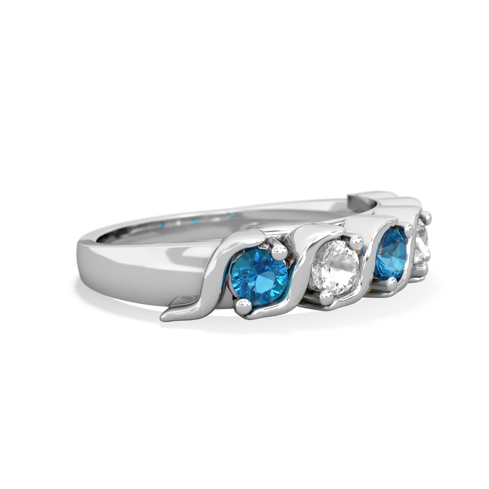 London Topaz Anniversary Band 14K White Gold ring R2089