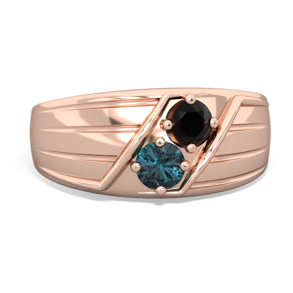 Onyx Men's Streamline 14K Rose Gold ring R0460