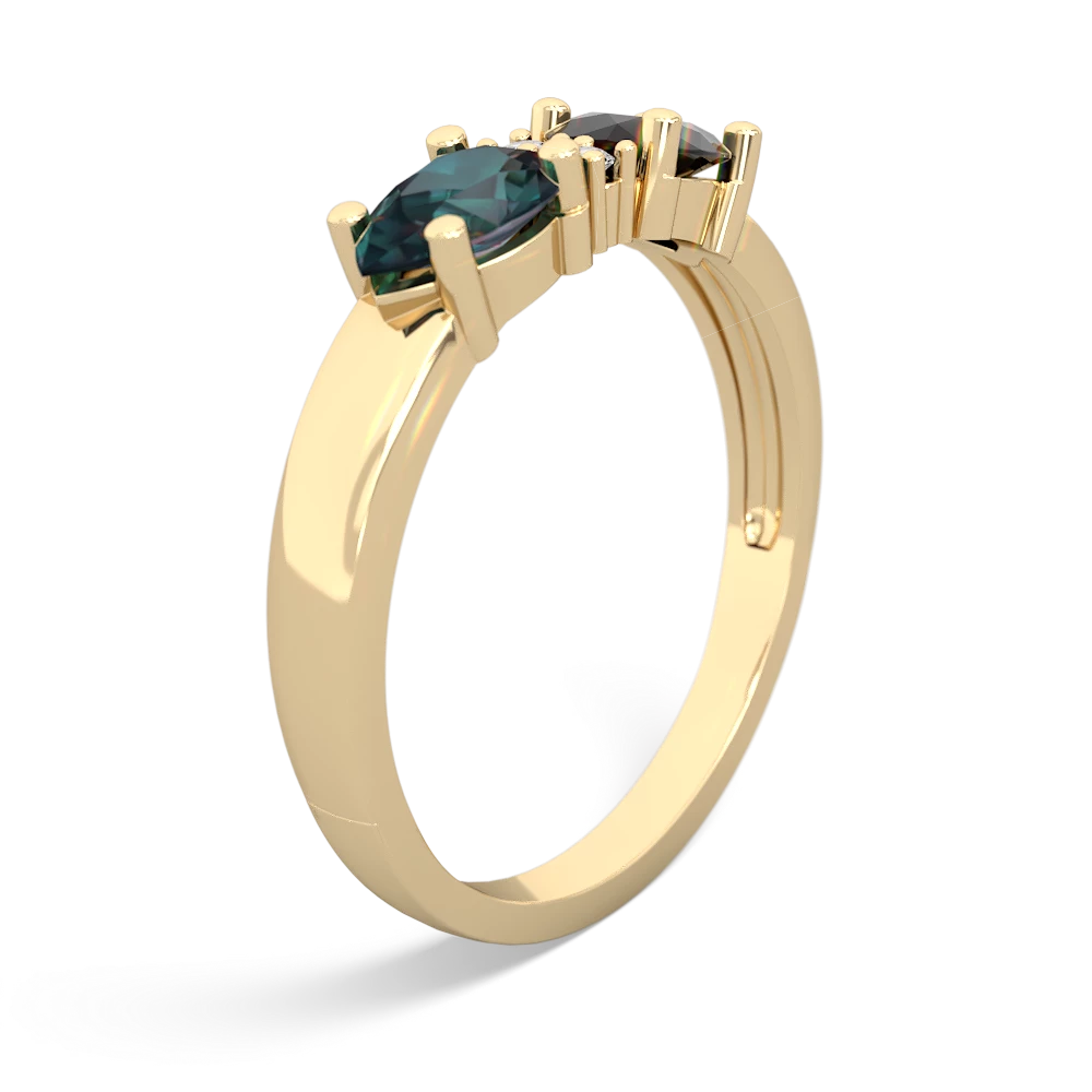 Onyx Pear Bowtie 14K Yellow Gold ring R0865