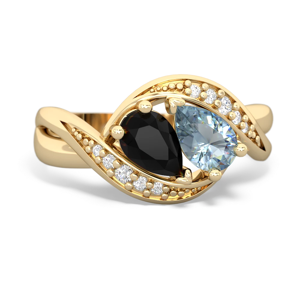 Onyx Summer Winds 14K Yellow Gold ring R5342