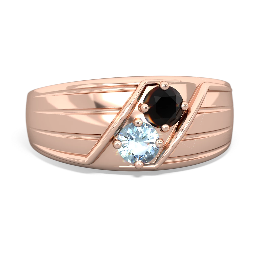 Onyx Men's Streamline 14K Rose Gold ring R0460