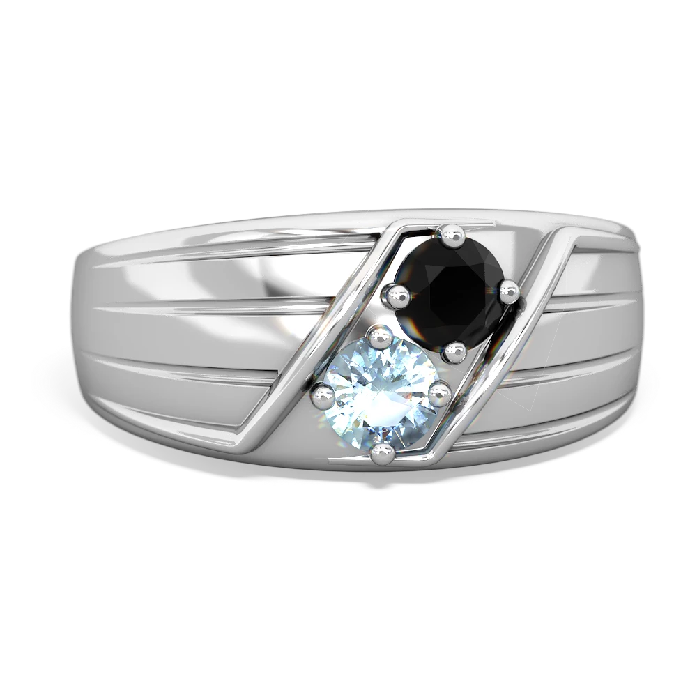 Onyx Men's Streamline 14K White Gold ring R0460