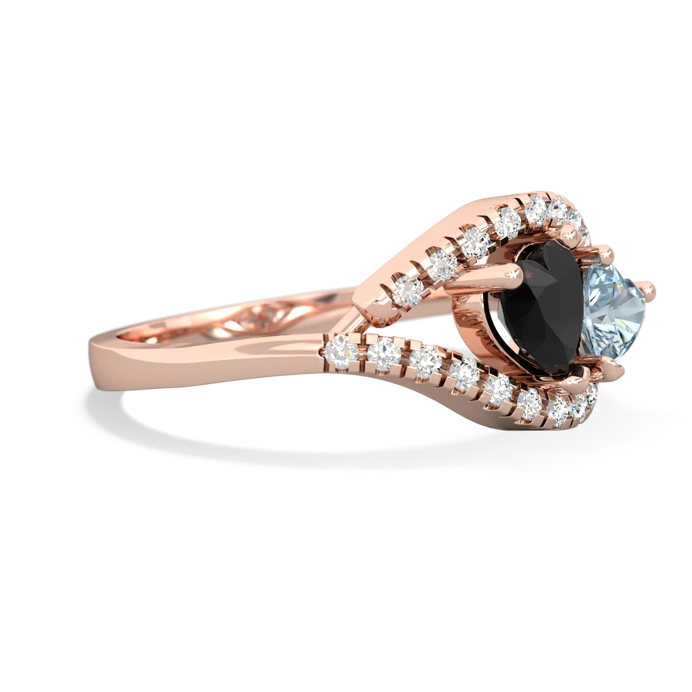 Onyx Mother And Child 14K Rose Gold ring R3010