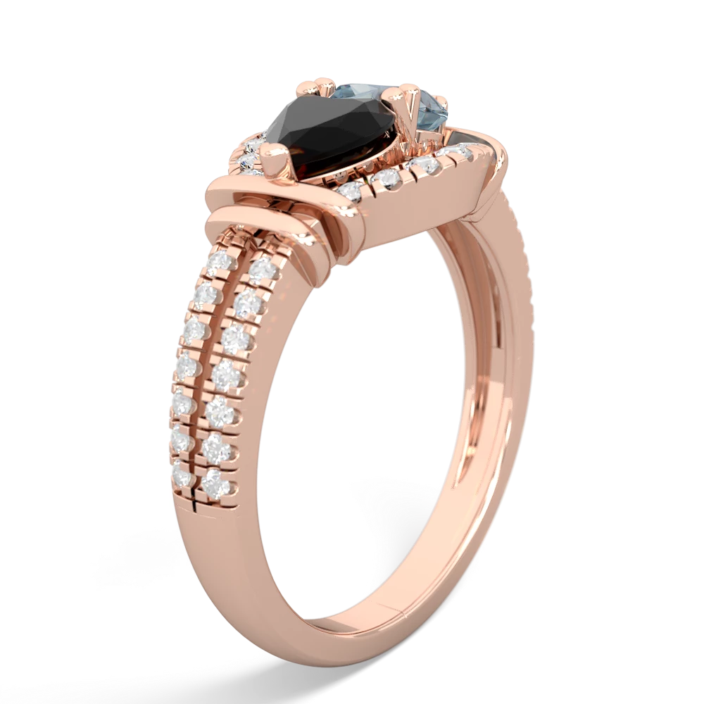 Onyx Art-Deco Keepsake 14K Rose Gold ring R5630