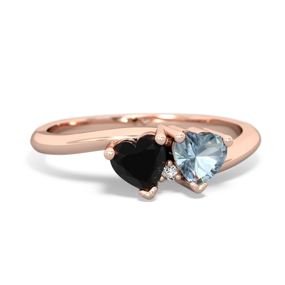 Onyx Sweethearts 14K Rose Gold ring R5260