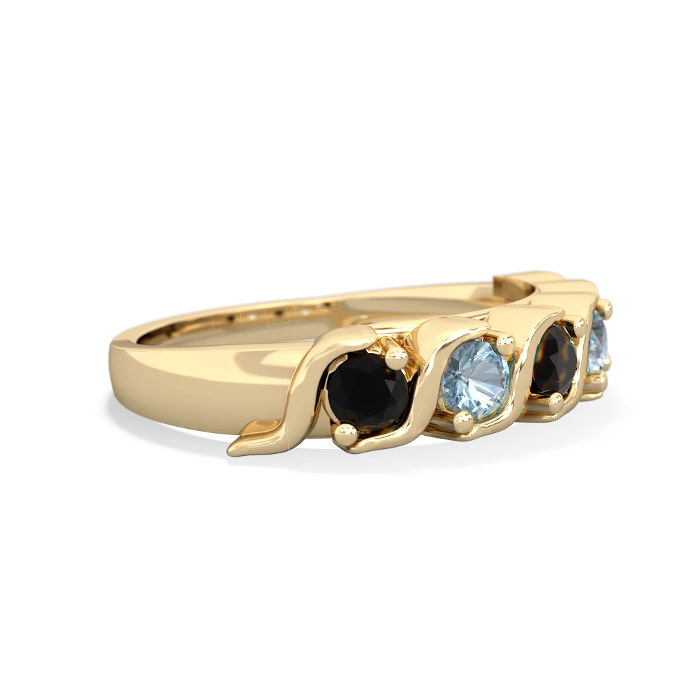 Onyx Anniversary Band 14K Yellow Gold ring R2089