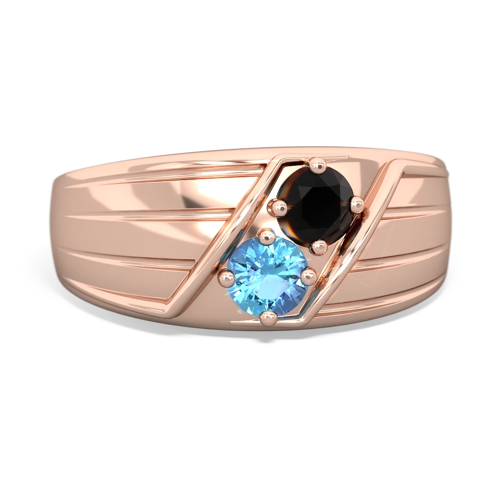 Onyx Men's Streamline 14K Rose Gold ring R0460