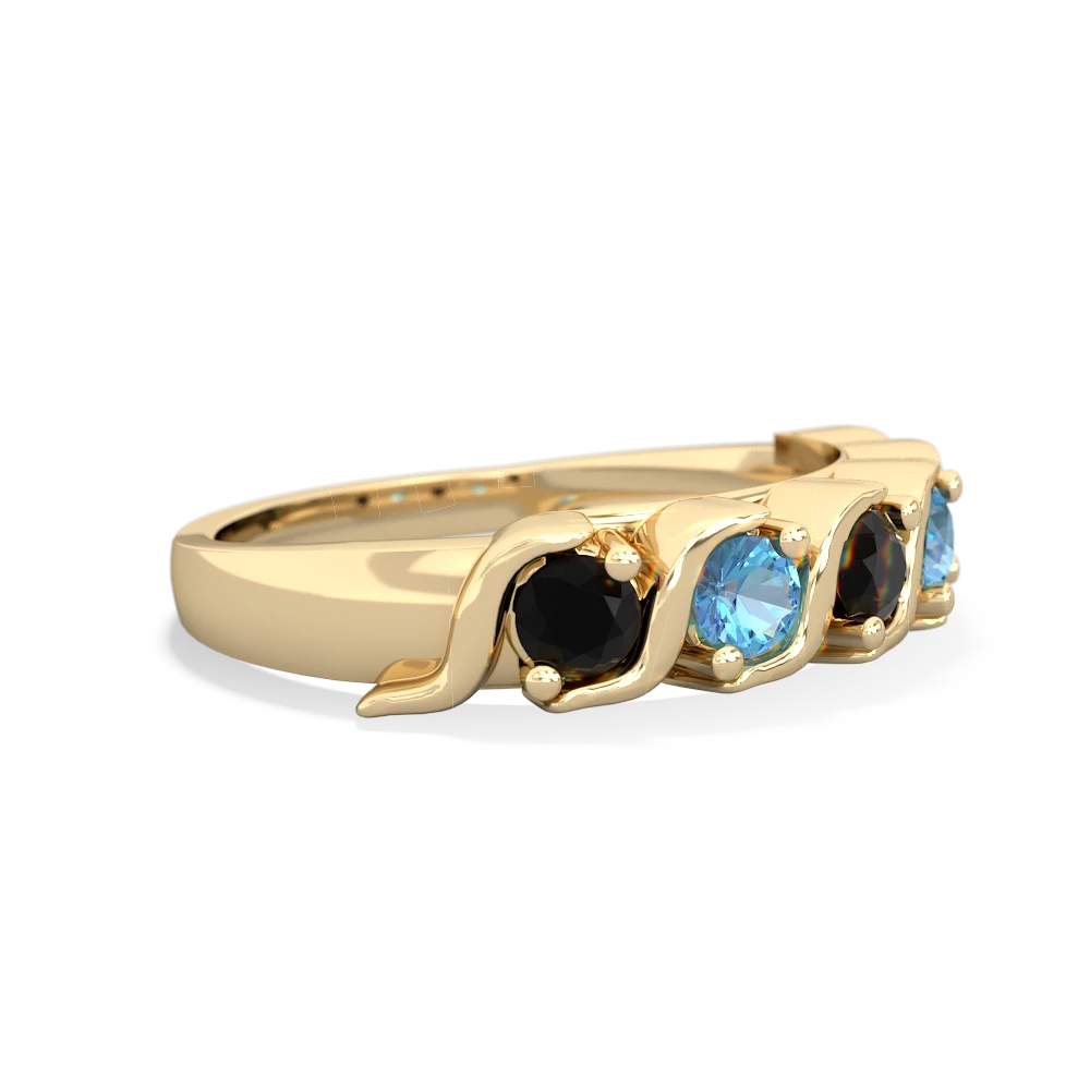 Onyx Anniversary Band 14K Yellow Gold ring R2089