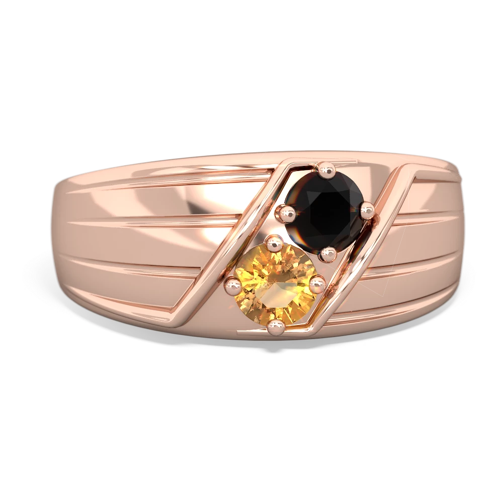 Onyx Men's Streamline 14K Rose Gold ring R0460