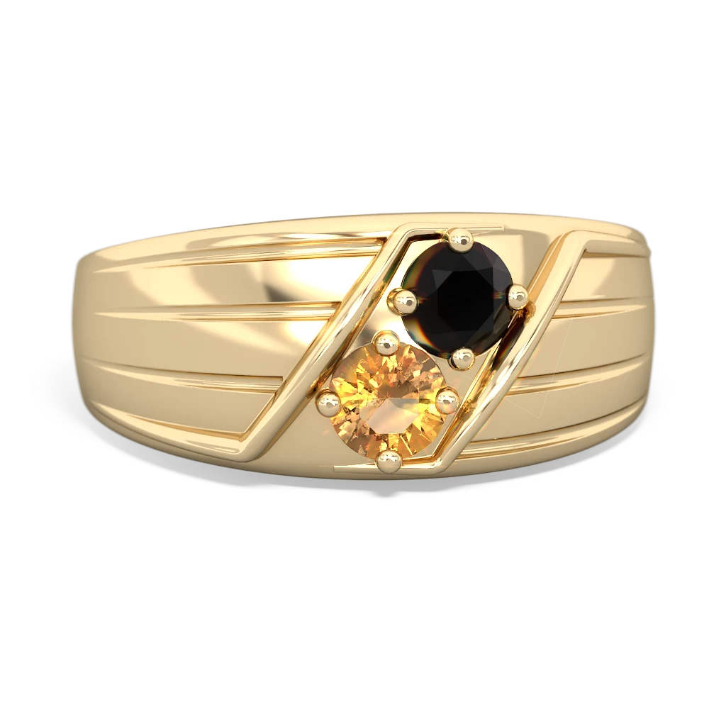 Onyx Men's Streamline 14K Yellow Gold ring R0460
