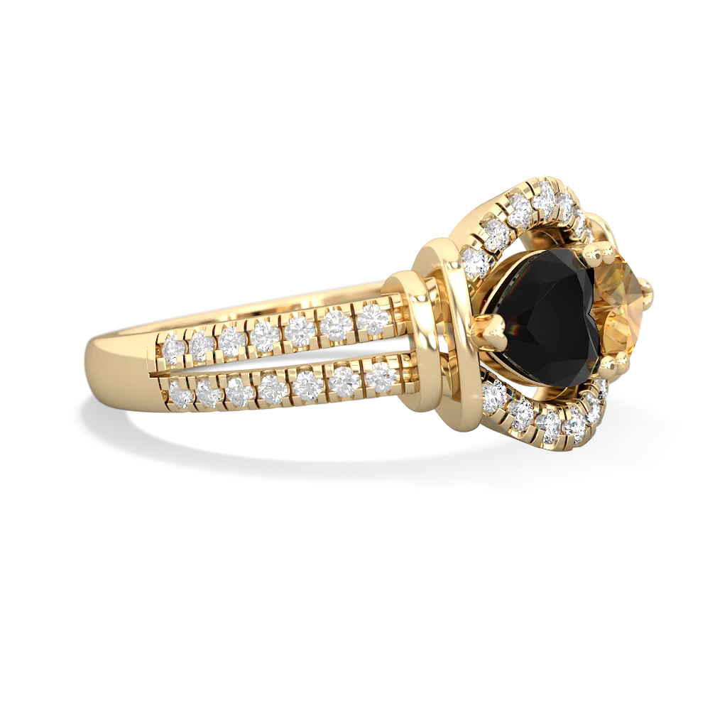 Onyx Art-Deco Keepsake 14K Yellow Gold ring R5630