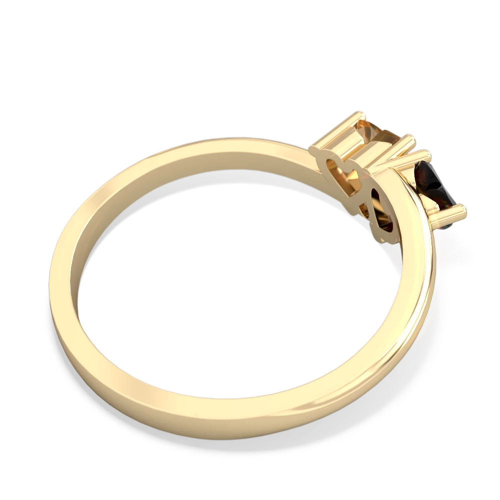 Onyx Sweethearts 14K Yellow Gold ring R5260